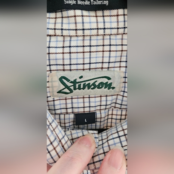 Stinson Plaid Button Down Size Large - Picture 3 of 8